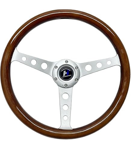 Amazon.com: 13'' Classic Riveted Laminated wood steering wheel